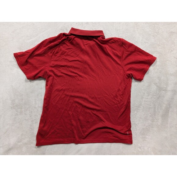 North Face Shirt Men’s Flash Dry Short Sleeve Collared Polo Text Buttons Red XL - Picture 9 of 13